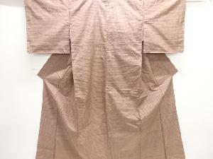 横段織り出し手織り節紬単衣着物